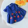 Suministro Directo de Fábrica/Listo para Comercio Exterior Ropa para Mascotas Ropa para Perros y Gatos Linda Moderna Falda de Vaquero de Texas