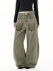 Pantalones Cargo Scimitar Lavados Teñidos Sucios Retro Americanos para Hombre Marca de Alta Gama de Moda Pantalones de Calle Atractivos Jeans para Pareja