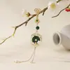 Broche de Leque com Borla Estilo Antigo para Mulheres, Broche Qipao, Alfinete em Forma de Flor, Mesmo Estilo de Qian Gu, Acessório de Pérola de Luxo Leve, Broche Hanfu