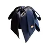 Versión Coreana 2025 Simple Ins Clip para Cola de Caballo con Lazo Negro Clip para el Cabello con Etiqueta Dorada Pinza para el Cabello Pinza de Trabajo para Mujer