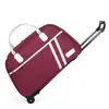 Bolsa con Ruedas, Bolsa Ligera Impermeable de Tela Oxford con Tirador, Bolsa Plegable para Viajes Cortos, Bolsa de Equipaje, Gran Capacidad, Se Puede Imprimir con Logo