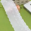 Borda de Renda Bordada Solúvel em Água Branca Delicada Decoração de Florzinhas Pequenas Acessórios de Cabelo Elástico de Cabelo Borda Renda de Algodão