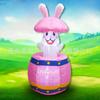 Conejo Huevo de Pascua Molde de Aire Luminoso Elevable Inflable Molde de Aire Luminoso LED Decoración de Patio Dibujo Animado Transfronterizo
