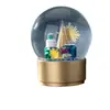 Produto de Skincare de Luxo Leve Presente Bola de Neve, Ornamento de Decoração de Mesa de Alto Padrão, Bola de Cristal de Resina para Presente, Personalizável