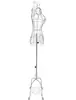 Soporte de Modelo de Arte de Hierro Perchero de Cuerpo Completo Accesorio para Bufanda Maniquí de Medio Cuerpo Perchero de Medio Cuerpo Perchero de Ropa Estilo Europeo Femenino Modelo Femenino