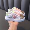 Uma geração de sapatos casuais para meninas primavera e outono, nova moda, sapatos com sola macia e lantejoulas, sapatos de bebê para meninas, tênis