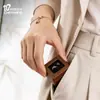 Suministro Directo de Fábrica Caja de Almacenamiento para Anillos Pequeña Madera Maciza de Gama Alta Caja Cuadrada Portátil para Almacenamiento de Anillos, Pendientes, Joyería