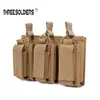 Chaleco Táctico Real CS Bolsa Triple para Accesorios MOLLE Bolsa de Almacenamiento de Herramientas Multiusos para Exteriores Bolsa de Compras