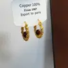 Pendientes de Fragmentos de Plata Color Dorado Piedra Ojo de Tigre, Lujo Ligero Gama Alta Vintage Moda Otoño e Invierno Pendientes Diarios para el Trabajo