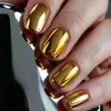 Moda Estilo Europeo y Americano Uñas Cuadradas Cortas Arte de Uñas Pegatinas para Uñas Chapadas en Oro Removibles 24 Piezas Uñas Postizas Portátiles