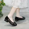 Zapatos Mocasín de Malla Mary Jane para Mujer para Uso en Exteriores, Nuevo Estilo Verano 2026, Punta Redonda, Tacón Bajo, Lazo, Suela Suave, Diseño Hueco, Sandalias Slip-On