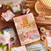 Conjunto de Cadernos Tendência Nacional Comemorativo de Viagem Caderno DIY Manual Papel Cola Presente Criativo Cultural Caderno Estilo Chinês