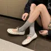 Zapatos planos elegantes de moda, 1 cm, de dama, suela suave, modelo nuevo de verano 2026, punta redonda, sin cordones, poco profundos, de piel