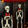 Modelo de esqueleto humano realista de 40 cm para Halloween transfronterizo, pieza decorativa móvil, accesorio para arreglo de escena festiva, en stock