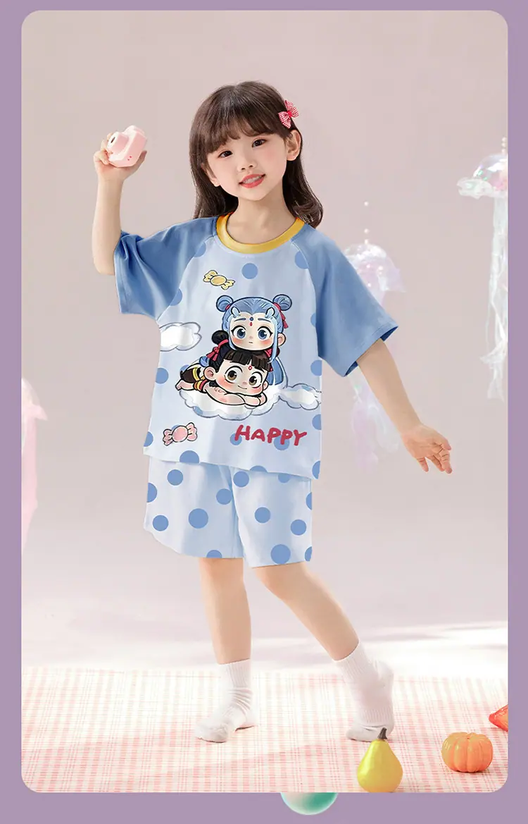 复制_女童睡衣韩版宽松夏季短袖纯棉透气中大童圆.jpeg