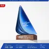 Trofeo de Cristal Creativo Hecho a Medida para Reuniones Anuales Corporativas de Alta Gama para Honrar a Empleados Destacados, Trofeo de Metal Hecho a Medida