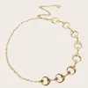 Cadena de Cintura de Metal Nueva Transfronteriza Sol Luna para Mujer Cinturón Simple a Juego para Vestido Alargado Sello de Cintura Decoración de Cintura de Moda