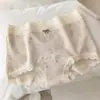 Ropa interior de algodón puro clase A para mujer, Boxer retro floral, Encaje, Cintura media, Algodón antibacteriano 10A, Entrepierna extendida, Ropa interior para mujer