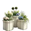 Jardinera Artificial de Piedra con Forma Personalizada, Resistente a la Presión, Resistente al Desgaste, Maceta Decorativa para Proyectos Inmobiliarios, Macetero de Piso para Calles Peatonales