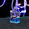 Botella Pequeña Cuadrada de Acrílico Reloj de Arena Líquido Aceite Gota Velero Botella de Deriva Decoración de Escritorio para el Hogar Pequeños Adornos Regalos para Niños