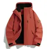 26 Jaquetas Populares para Primavera, Outono e Inverno, Jaqueta Softshell Esportiva Unissex à Prova de Vento para Montanhismo e Caminhada