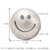 Botones Redondos Hechos a Mano de Plata sin Marca con Cara Sonriente Retro Viejos Accesorios para Joyería de Pulsera Trenzada DIY