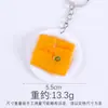 Chaveiro de Prato de Comida Simulada Pvc Miniatura Prato de Comida Simulado Cozinhar Brinquedo de Faz de Conta Restaurante Pequeno Presente