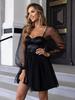INS Amazon WISH nuevo vestido de gasa elegante, sexy y ajustado de manga farol para mujer europeo y americano transfronterizo