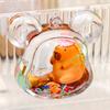 Muñeco Capibara Accesorios Botella de Arena Movediza Venta al por Mayor Adornos Rellenos de Aceite Llavero Acrílico Colgante para Bolso Juguete