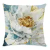 Almofada de Descanso Quente Floral Retrô Fronha de Linho Fronha Decorativa para Sofá de Casa Estoque Pronto