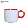 Venta Directa de Fábrica de Comercio Exterior Taza de Café Taza con Asa de Flor Personalizada Linda Taza de Desayuno Taza de Sopa