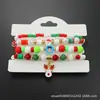 Pulsera de Navidad Pulsera de Cuentas Transfronteriza Muñeco de Nieve Árbol de Navidad Anciano Astas Colgante de Regalo Pulsera Venta al por Mayor