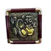 Adorno de mesa repujado de oro puro 999, decoración de lámina de oro de paz y alegría, decoración de escritorio para el hogar estilo chino nuevo, regalo de inauguración y ceremonia de apertura