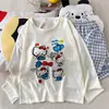 Pijama de Algodón Nube Estilo Coreano para Primavera y Otoño con Almohadillas en el Pecho para Mujer Nuevo Dibujos Animados Suelto Pantalones de Manga Larga Conjunto de Ropa para el Hogar