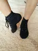 Sapatos de dança em lona sapatos de tecido sapatos de prática de dança de cano alto e baixo sapatos de prática de dança jazz sapatos de lona para crianças