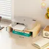 Suporte para impressora, copiadora de mesa ajustável em altura, caixa de suporte elevada para armazenamento e organização de documentos de escritório, papel A4