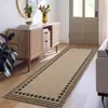 Tapete Longo para Corredor com Padrão Simples Trama Texturizada, Impermeável, à Prova de Umidade, Silencioso, Tapete Antiderrapante, Tapete para Piso de Corredor em Toda a Casa