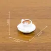 Série de Brinquedos Criativos de Simulação de Café e Sorvete em Miniatura, Acessórios de Decoração DIY para Casa de Bonecas, Enfeites de Mesa