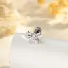 Hensen Estilo Coreano Estilo Ins Dulce y Exquisito Lazo Femenino Tornillo Varilla Retorcida Piercing de Cartílago Uña del Hueso del Oído