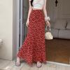 Liquidação para Exportação: Saia Lápis Floral de Chiffon Doce e Elegante para Mulheres, Cintura Alta, Emagrecedora, Verão