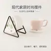 Huidian Personalizado Simple Estante para Posavasos de Casa Estante para Platillos Alfombrilla Estante de Almacenamiento Taza de Café Triangular Soporte Metálico