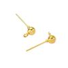 Pasador de oreja de aleación de color transfronterizo de 4/5/6 mm con bola para pendientes colgantes, accesorios de joyería DIY, pendientes de bola de cabeza grande