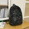 Nueva Mochila Escolar de Pana con Lazo para Estudiante Universitaria Mochila Versátil Estilo Coreano para Estudiante de Secundaria