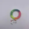 Acessórios Coloridos em Gradiente para Pendurar no Celular Bobina de Celular Bobina de Cabelo Corda de Cabelo Unicórnio