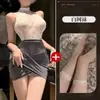 Lencería sexy en un estilo puro y seductor, conjunto de pijama de encaje de secretaria, body ajustado para mujer uniforme qqny Feiye Qixiang