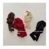 Bufanda de punto suave y versátil de color liso para niños y niñas, que realza el ambiente invernal, favorecedora para el cutis, calentador de cuello de lana para nuevos estudiantes