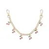 Llavero de Corazón de Cristal Rosa Cereza Colgante para Bolso Cadena Colgante de Cereza Decoración para Bolso Cadena Dorada para Bolso Colgante para Coche