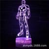 Lámpara de Mesa 3D Serie Iron Man de Marvel Lámpara LED Regalo Creativo Estéreo Visual Luz Nocturna Colorida Protección Ocular