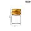 Botella Dispensadora de Azafrán de 22 mm con Tapa de Aluminio Dorado y Tapa de Rosca, Botella de Tubo de Alto Borosilicato, Botella para Cápsulas de Cordyceps, Botella para Té de Flores, Botella de Embalaje