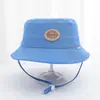 Chapéus de Pescador Infantis Atacado Estilo Coreano Casual Versátil Chapéus de Sol Simples Bucket Hats Ovais com Letras Para Uso Externo